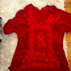 Live and let live 3X Rich Red top